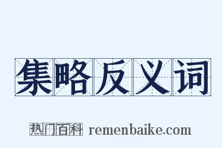 集略反义词是什么意思的图片